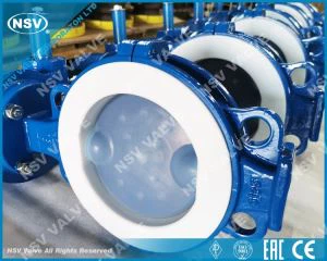 PTFE fóðrað fiðrildaloki úr kolstáli